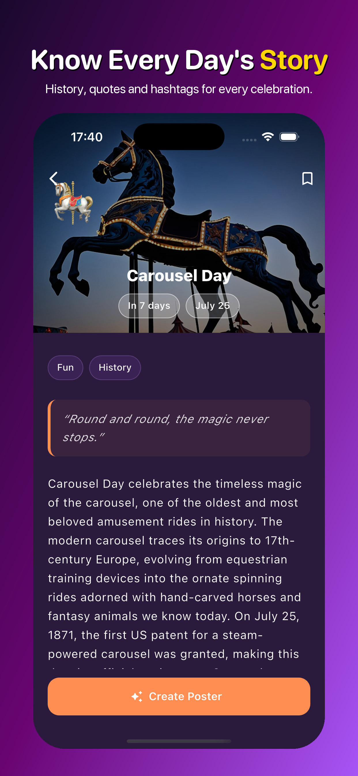 Day detail screen